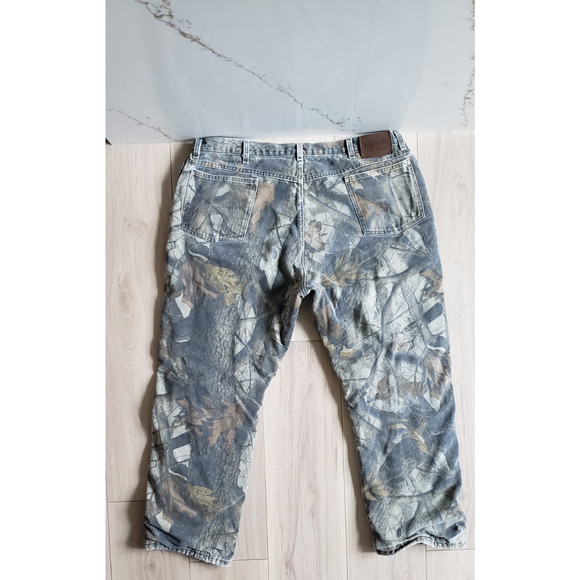 Wrangler Pro Gear Pants Mens 42x30 Realtree Camo Fleece Lined Hunting Outdoor - Picture 2 of 14